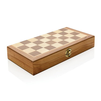 Luxury wooden foldable chess set - hospitality