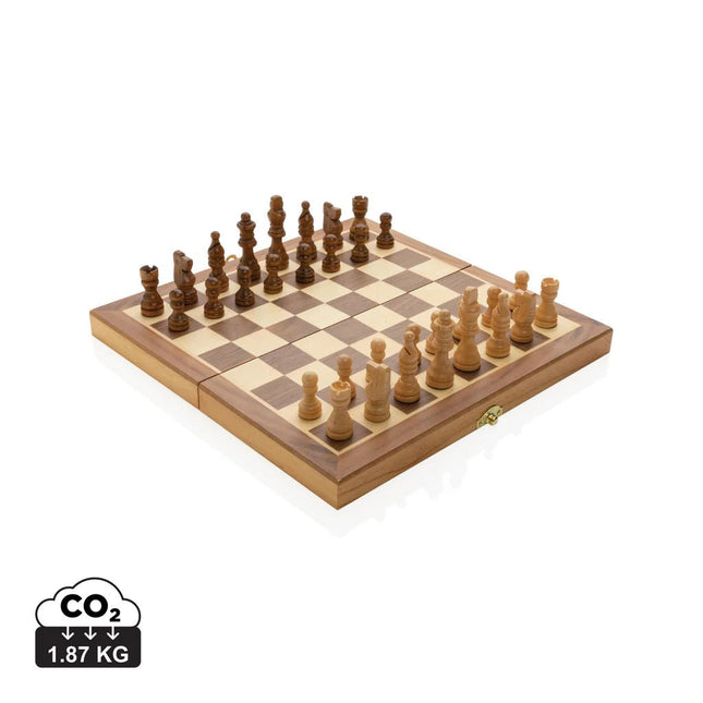 Luxury wooden foldable chess set - hospitality