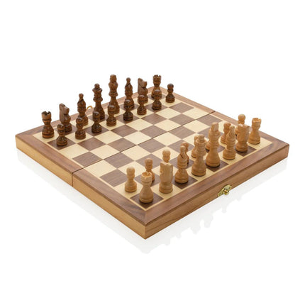 Luxury wooden foldable chess set - hospitality