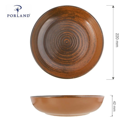 Lykke Brown coupe plate, 220mm - hospitality