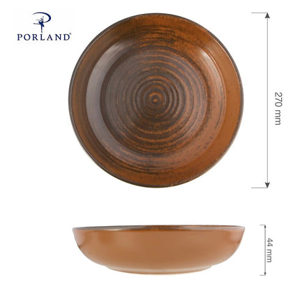 Lykke Brown coupe plate, 270mm - hospitality