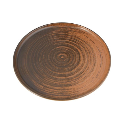 Lykke Brown high edge plate, 180mm - hospitality