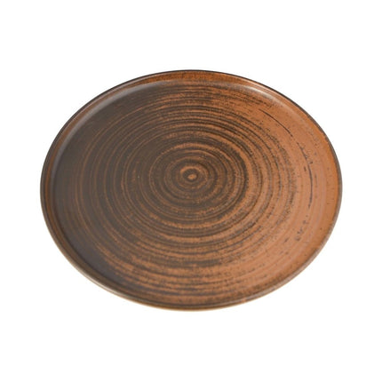 Lykke Brown high edge plate, 180mm - hospitality