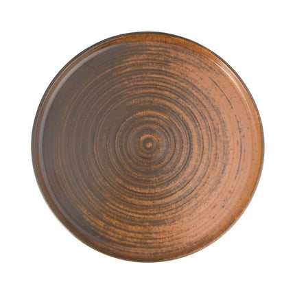 Lykke Brown high edge plate, 180mm - hospitality