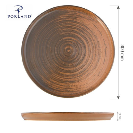 Lykke Brown high edge plate, 180mm - hospitality