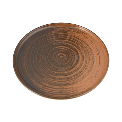 Lykke Brown high edge plate, 180mm - hospitality