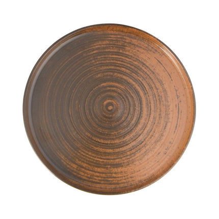Lykke Brown high edge plate, 180mm - hospitality