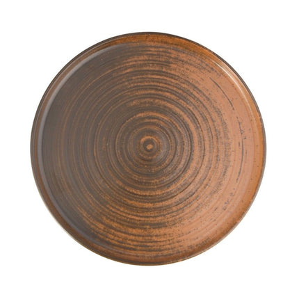 Lykke Brown high edge plate, 180mm - hospitality