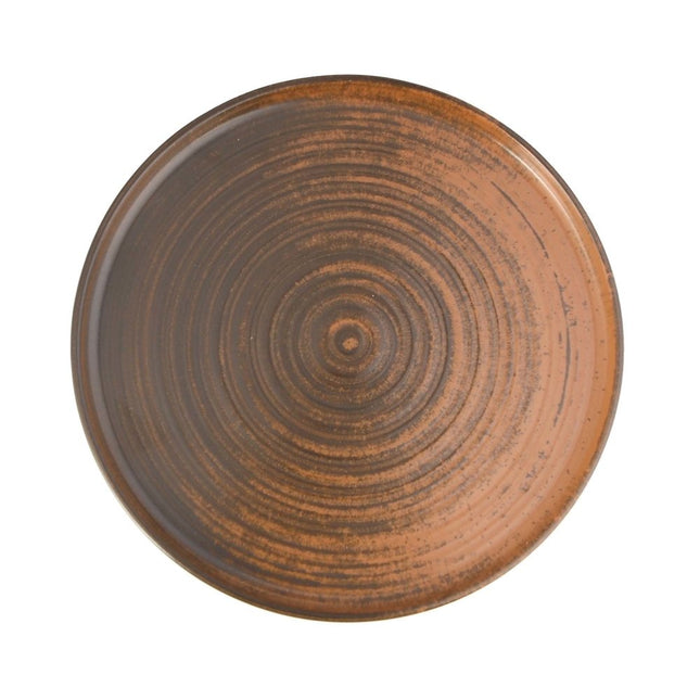 Lykke Brown high edge plate, 180mm - hospitality