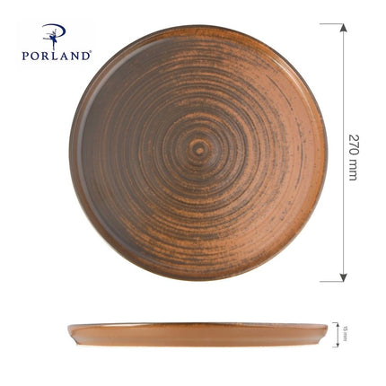 Lykke Brown high edge plate, 180mm - hospitality