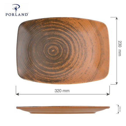 Lykke Brown oval plate, 270mm - hospitality