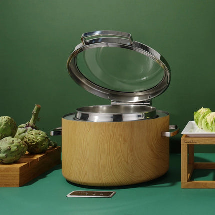 Madeira De Luxe Induction chafing dish round 11l with glass lid - hospitality