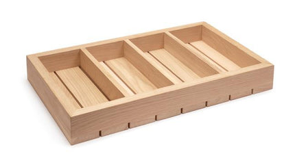 Madeira wooden cutlery container - hospitality