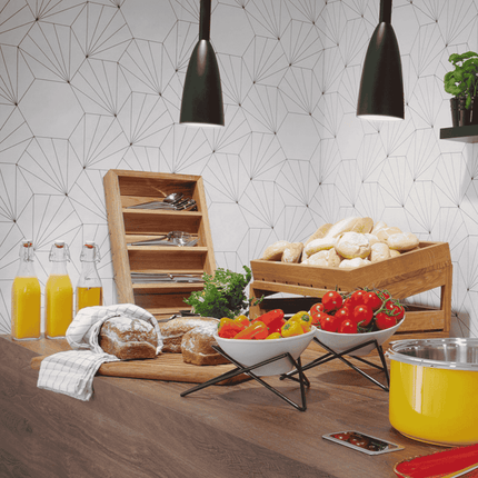 Madeira wooden cutlery container - hospitality