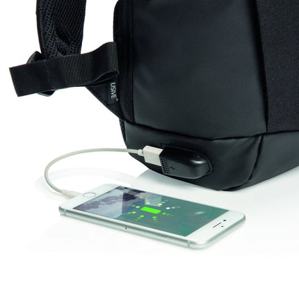 Madrid anti-theft RFID USB laptop backpack PVC free - hospitality