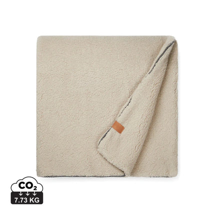 Main Collection GRS Recycled Double Pile Blanket Crafted From Premium Polyester With Tailored Piping - hospitality