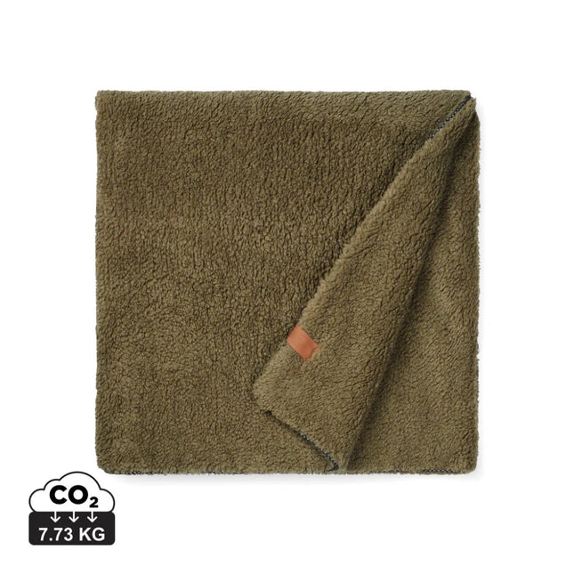 Main Collection GRS Recycled Double Pile Blanket Crafted From Premium Polyester With Tailored Piping - hospitality