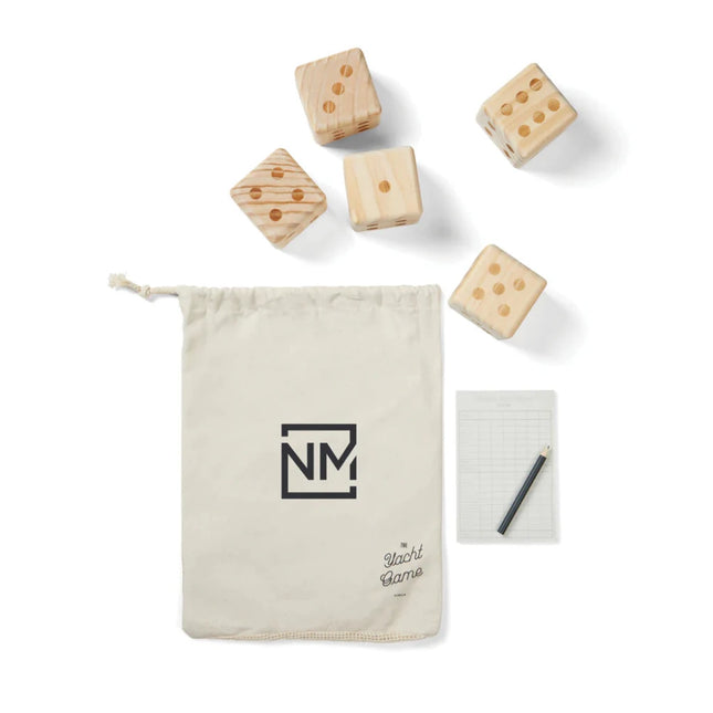 Maritime Collection Handcrafted Walnut Dice Set For Outdoor Yacht Game Limited Edition - hospitality