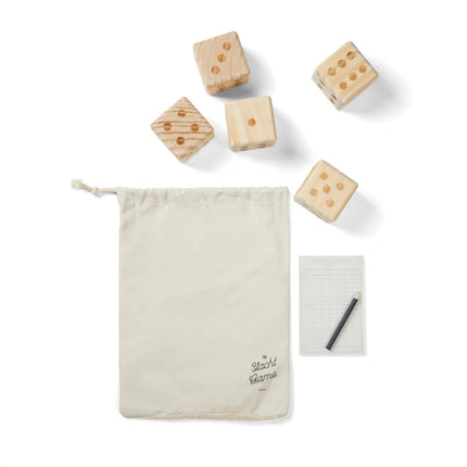 Maritime Collection Handcrafted Walnut Dice Set For Outdoor Yacht Game Limited Edition - hospitality