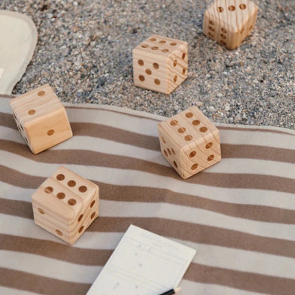 Maritime Collection Handcrafted Walnut Dice Set For Outdoor Yacht Game Limited Edition - hospitality