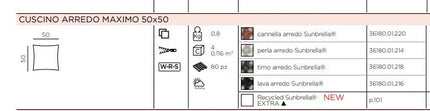 Maximo 50x50 Outdoor Cushion - hospitality