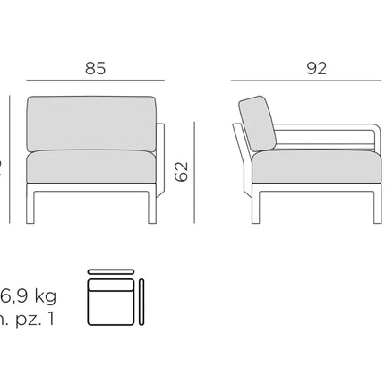 Maximo Modular End Sofa Left/Right - hospitality