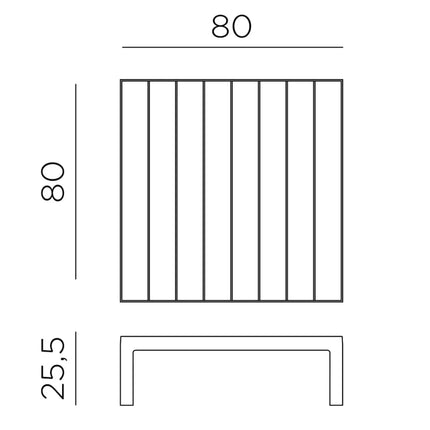 Maximo Tavolino 80 Contract Outdoor Table - hospitality