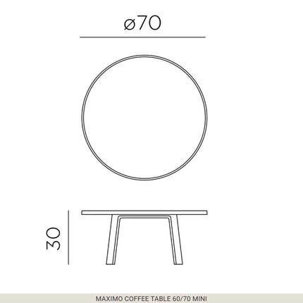 Maximo Tavolino Mini 70 Round Outdoor Table - hospitality