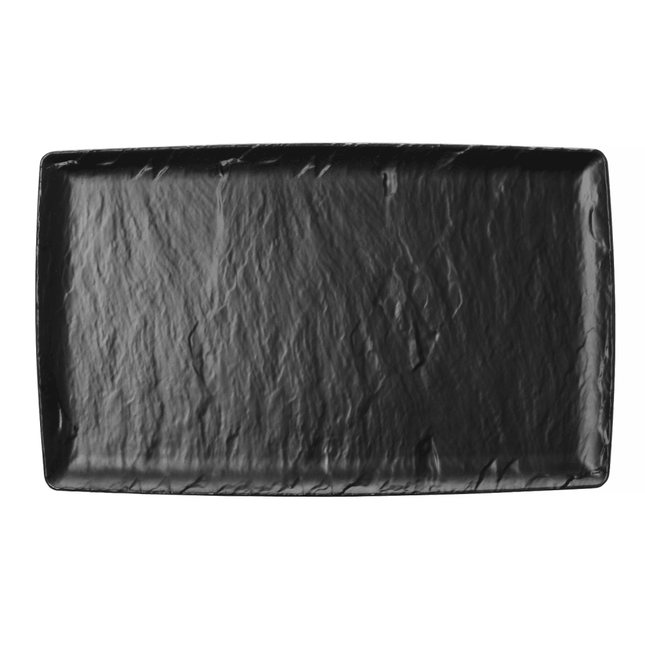 Melamine Platter Rock, Black, GN 1/3, 176x325mm - hospitality