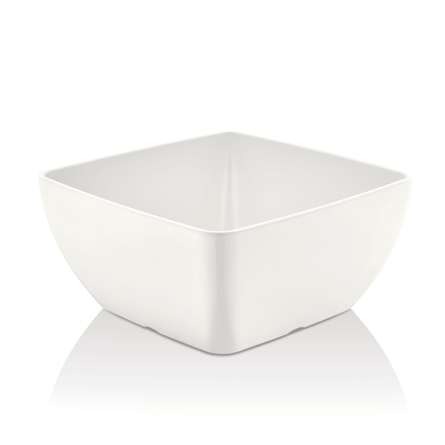 Melamine square bowl, white for 171554, 190x190x(h)90mm - hospitality