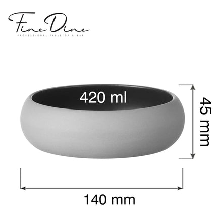 Mia Black bowl, 140mm - hospitality