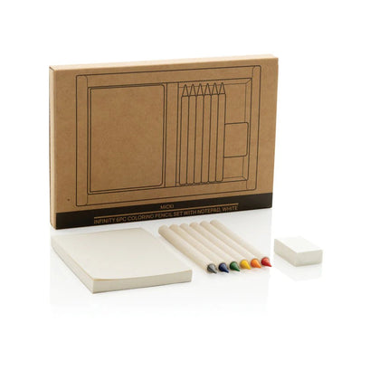 Micki GRS infinity 6pc colouring pencil set with notepad - hospitality
