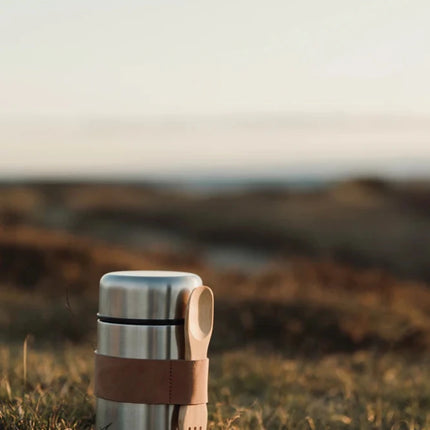 Miles Atelier Food Thermos In 18/8 Steel With Wooden Spoon - hospitality