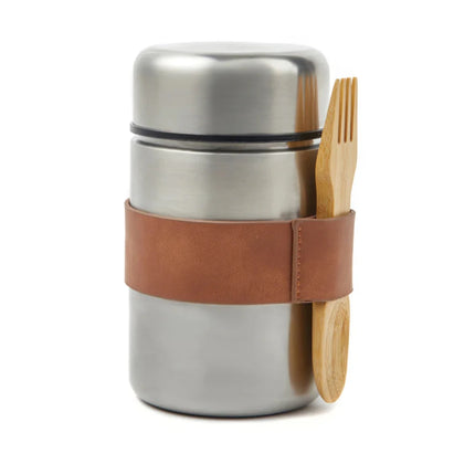 Miles Atelier Food Thermos In 18/8 Steel With Wooden Spoon - hospitality