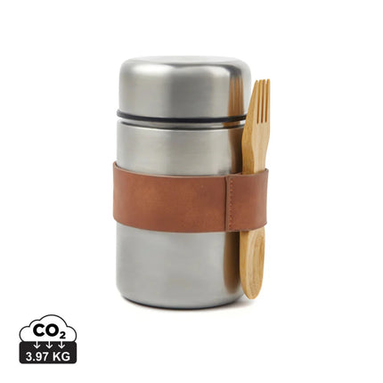 Miles Atelier Food Thermos In 18/8 Steel With Wooden Spoon - hospitality