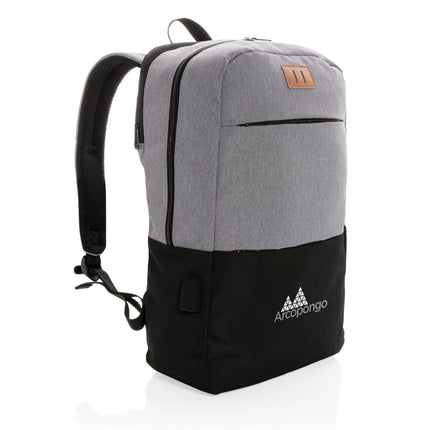 Modern 15.6" USB & RFID laptop backpack PVC free - hospitality
