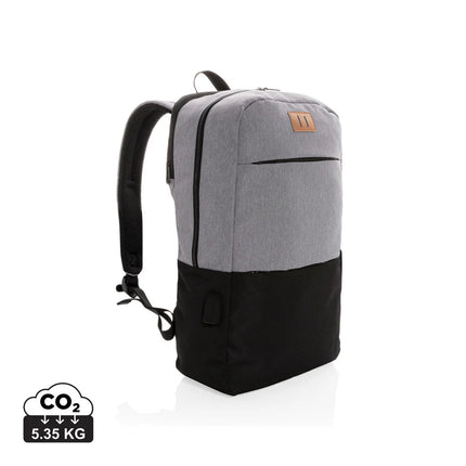 Modern 15.6" USB & RFID laptop backpack PVC free - hospitality