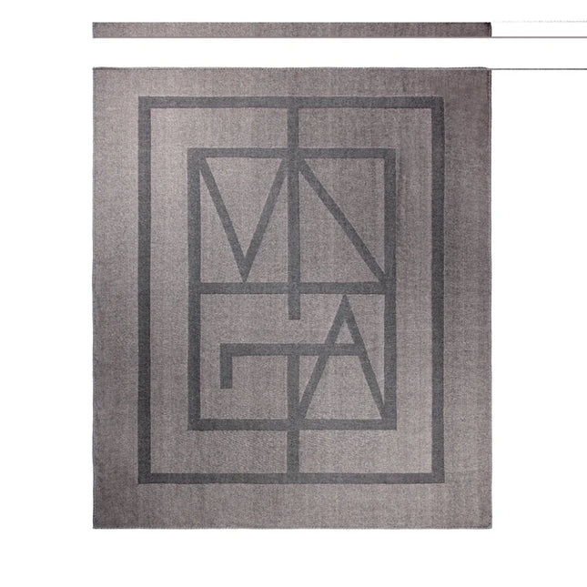 Monogram GRS Blanket From The Prestige Monogram Collection With Double Sided Design And Artisan Craft - hospitality