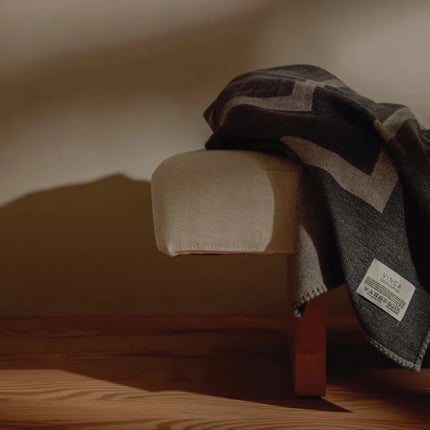 Monogram GRS Blanket From The Prestige Monogram Collection With Double Sided Design And Artisan Craft - hospitality