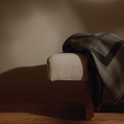 Monogram GRS Blanket From The Prestige Monogram Collection With Double Sided Design And Artisan Craft - hospitality