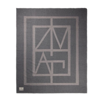 Monogram GRS Blanket From The Prestige Monogram Collection With Double Sided Design And Artisan Craft - hospitality