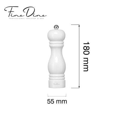 Monolith salt mill with ceramic grinding mechanism, white, 180mm - hospitality