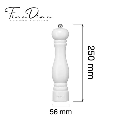 Monolith salt mill with ceramic grinding mechanism, white, 250mm - hospitality