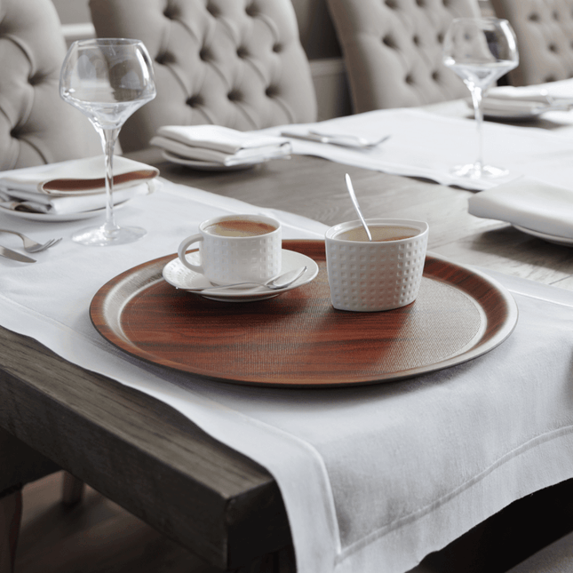 Montana Non-slip Surface Tray, walnut- oval, 230 x 160mm - hospitality