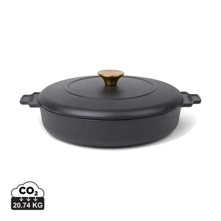 Monte Heritage Cast Iron Braiser 2.5 L Enamelled Brass Knob - hospitality