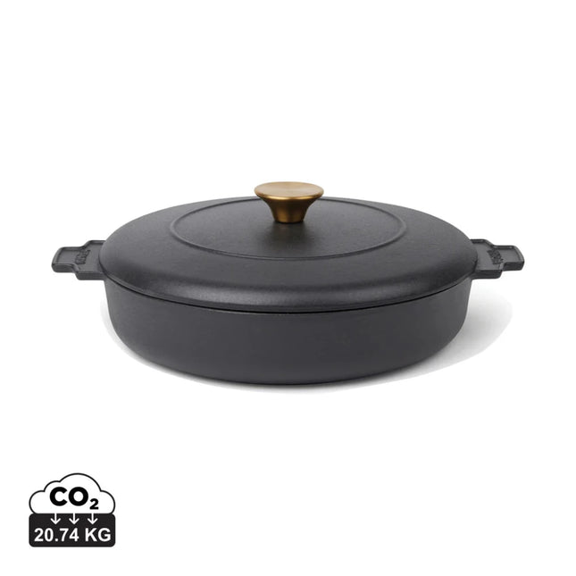 Monte Heritage Cast Iron Braiser 2.5 L Enamelled Brass Knob - hospitality