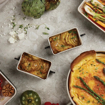 Monte Neu Studio Collection Rectangular Stoneware Oven Dish Handcrafted for Oven to Table - hospitality