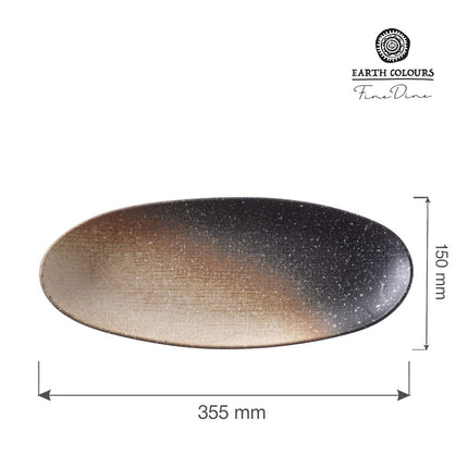 Moon oval plate for serving, 355mm - hospitality