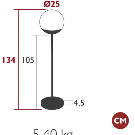 MOOON! Floor Lamp H.134 cm Wireless - hospitality