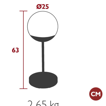 MOOON! Lamp H.63 cm Wireless Lamp - hospitality